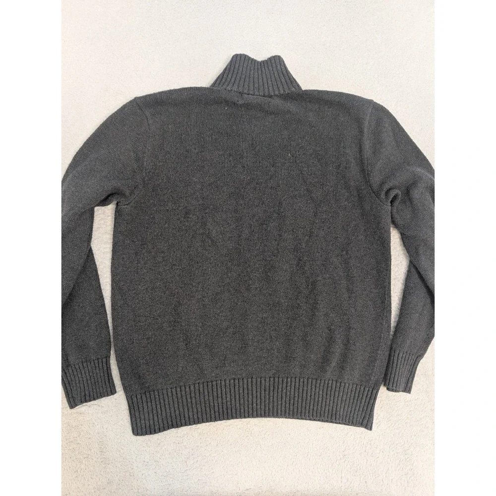 Polo by Ralph‎ Lauren Gray Knit High Neck Button Sweater Size M